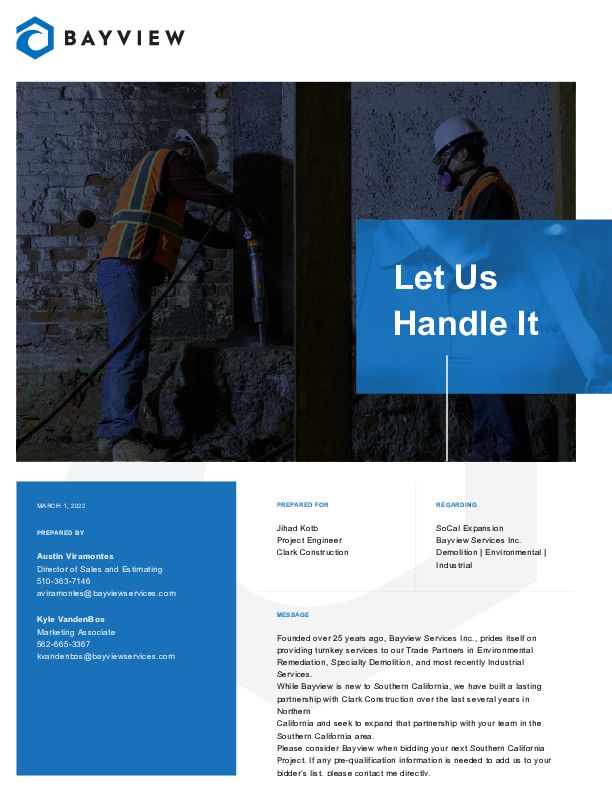 Jihad Kotb 
Project Engineer 
Clark Construction