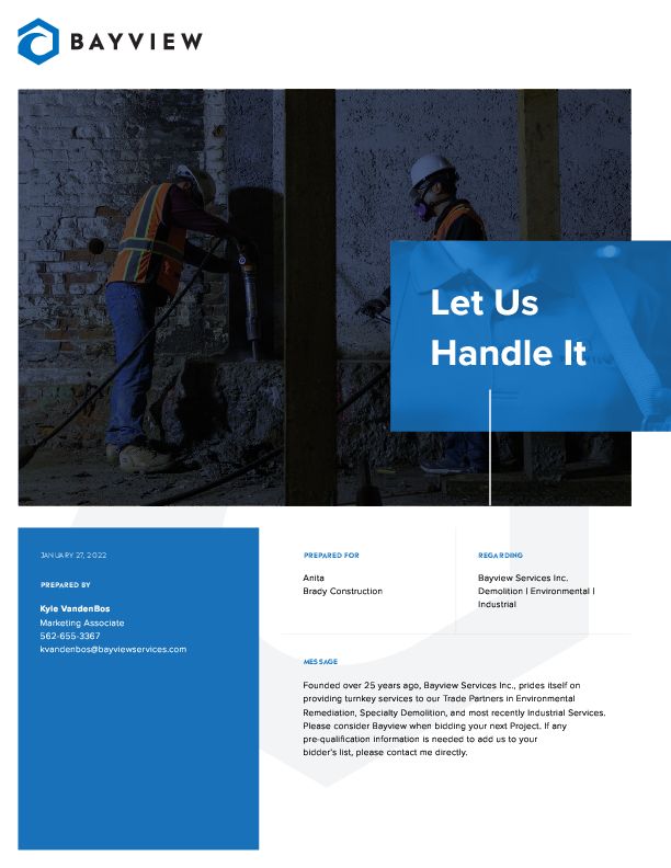 Anita 
Brady Construction