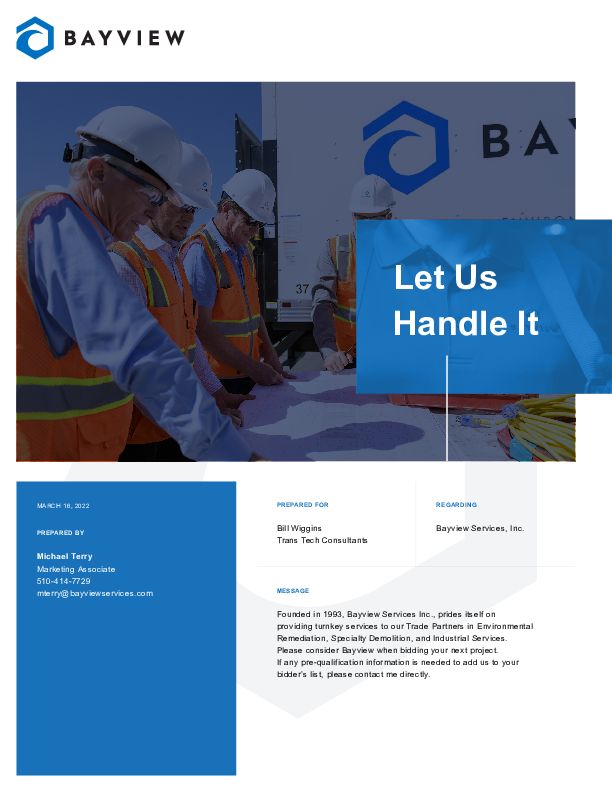 Bill Wiggins 
Trans Tech Consultants